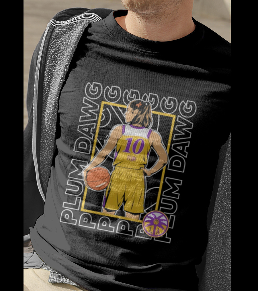 Kelsey Plum 10 Los Angeles Sparks WNBA Plum Dawg T-Shirt