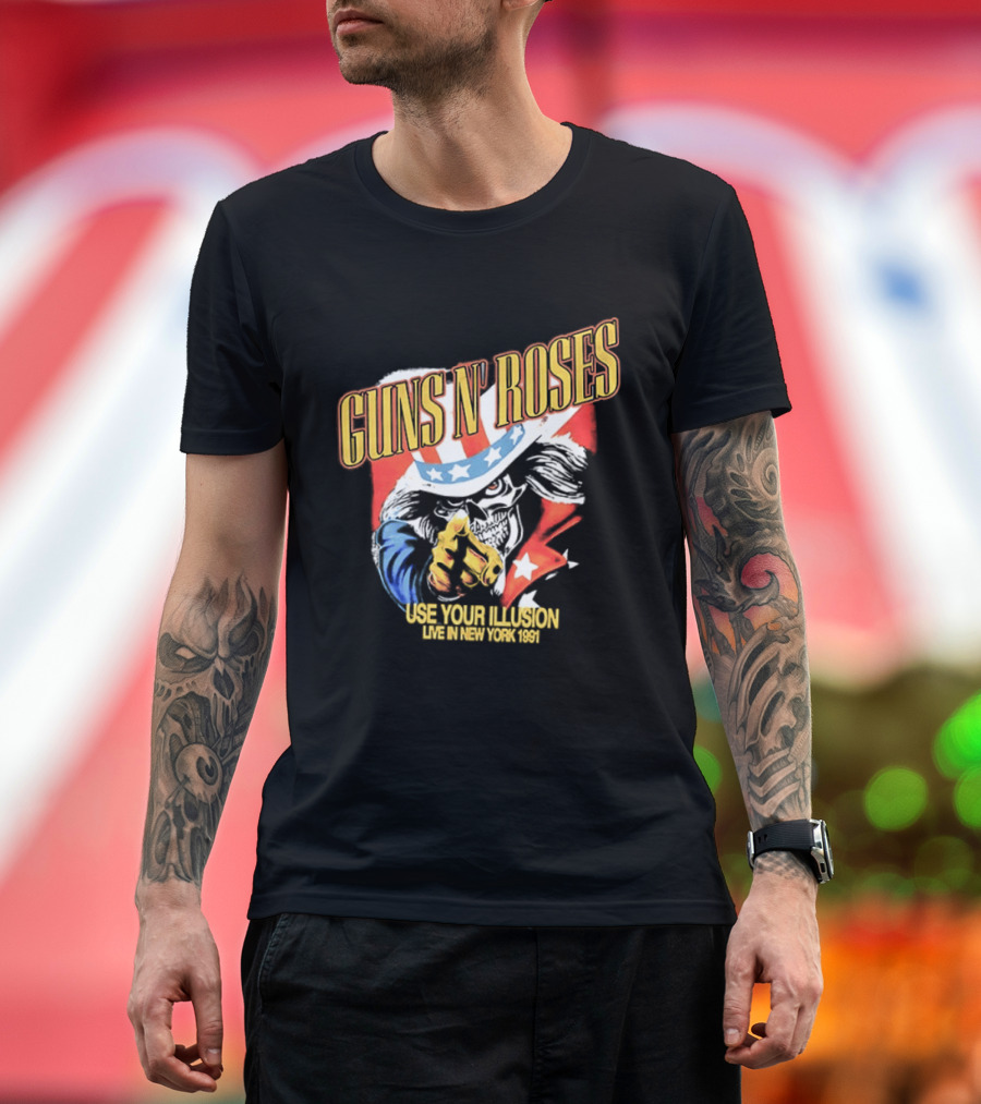 Guns N' Roses Use Your Illusion Live In New York 1991 Uncle Sam T-Shirt