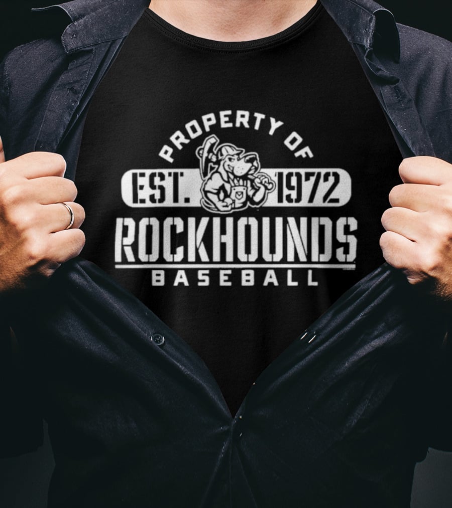 Property Of RockHounds Baseball Est 1972 T-Shirt