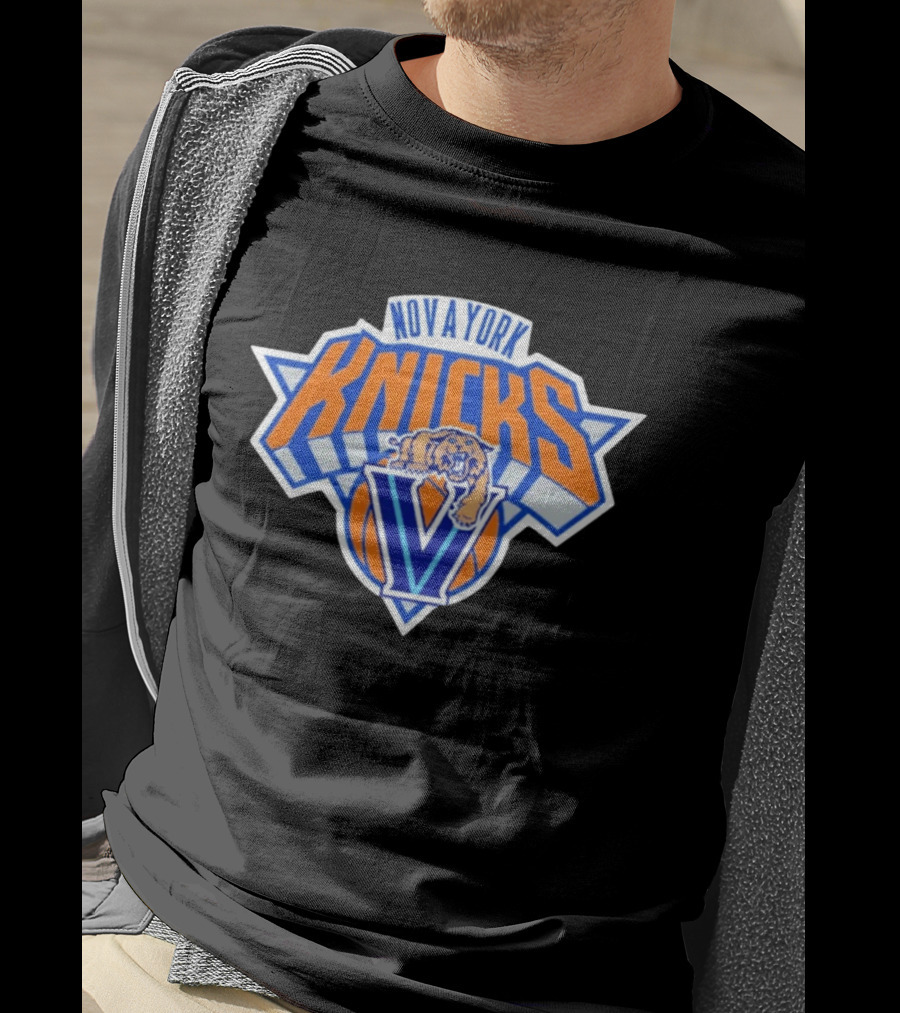 Nova York Knicks Villanova V Basketball Team Collaboration T-Shirt