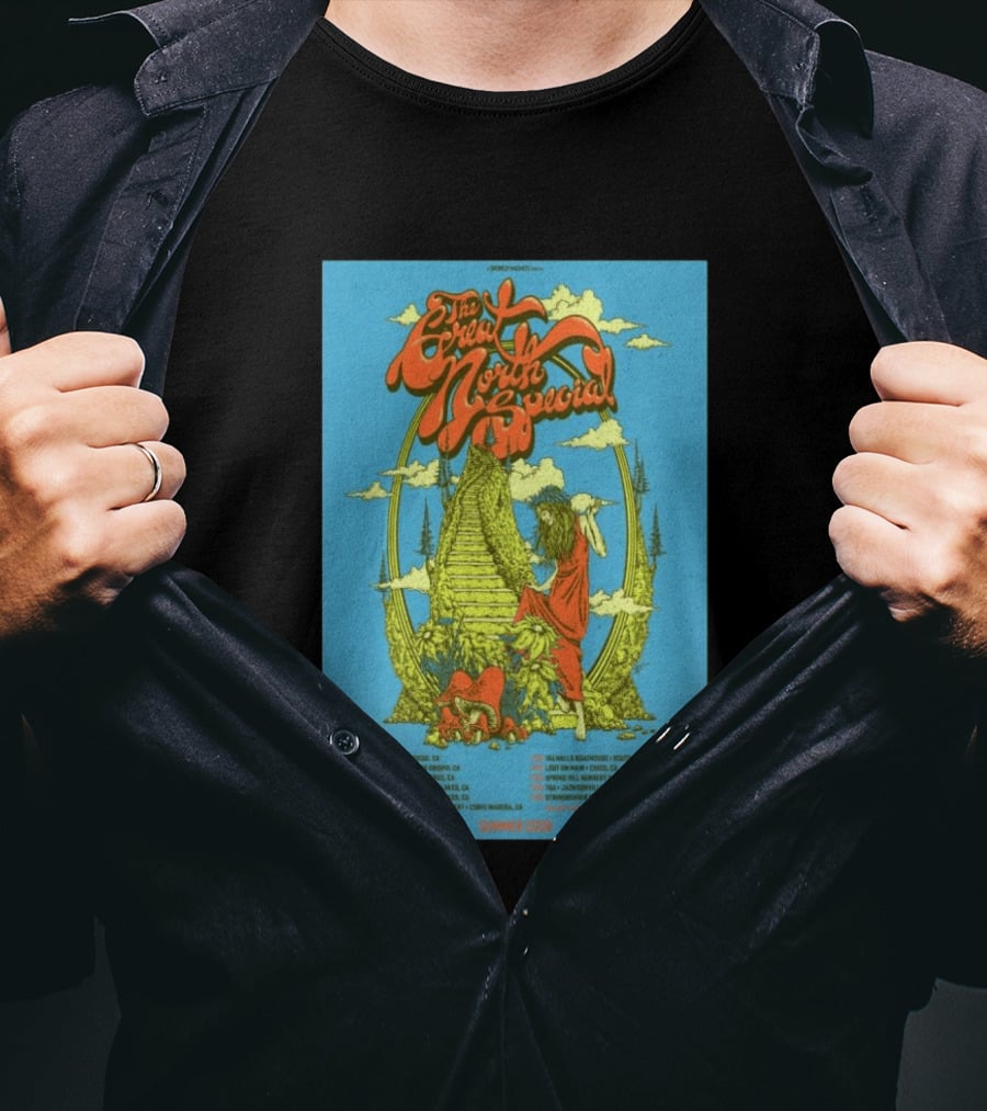 The Great North Special Tour 2026 Uncle John's New Haven Liberty Hall Fillmore West Shrine Auditorium Hollywood Events T-Shirt