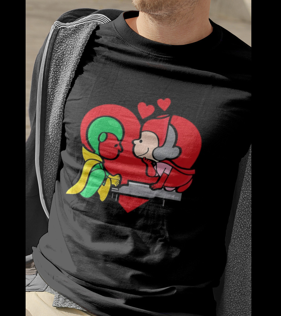 WandaVision Vision Scarlet Witch Piano Romantic T-Shirt