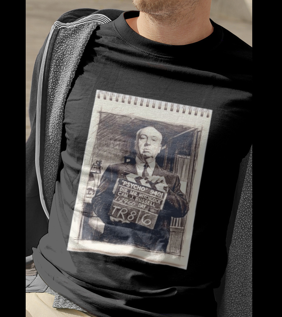 Alfred Hitchcock Psycho 9401 Clapperboard Sketchbook TR 86 T-Shirt