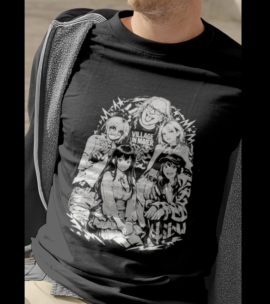 Andrew WK Village Maier Anime Characters T-Shirt