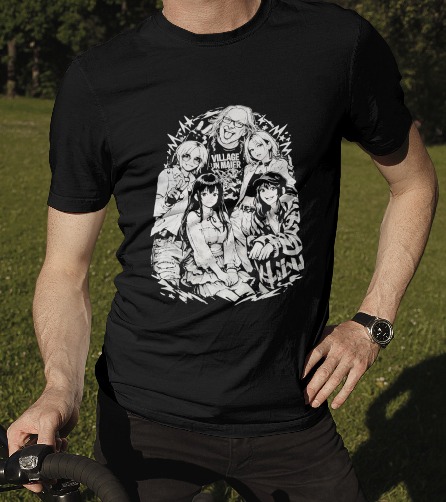 Andrew WK Village Maier Anime Characters T-Shirt