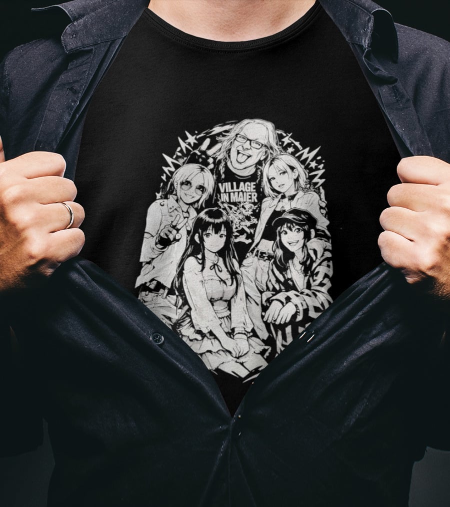 Andrew WK Village Maier Anime Characters T-Shirt