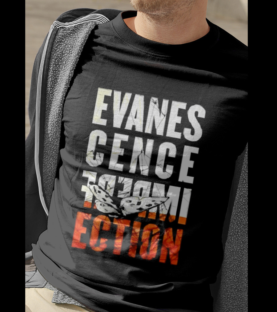 Evanescence Imperfection Butterfly White Text Orange Gradient T-Shirt