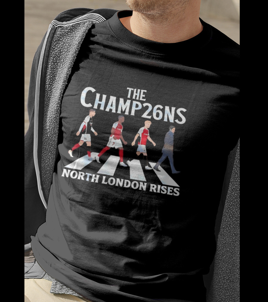 The Champ26ns North London Rises Abbey Road Arsenal T-Shirt