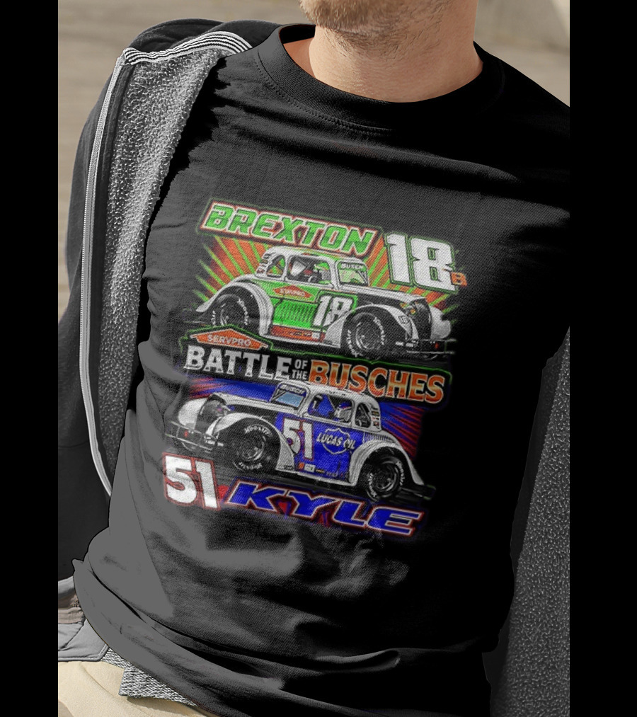 Brexton 18 Busch Kyle 51 Battle Of The Busches Racing T-Shirt