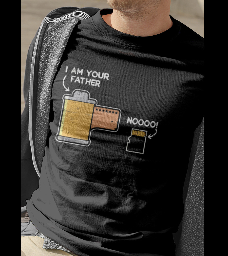 I Am Your Father Nooo Film Roll Memory Card Humor T-Shirt