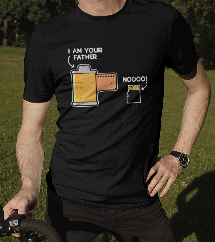 I Am Your Father Nooo Film Roll Memory Card Humor T-Shirt