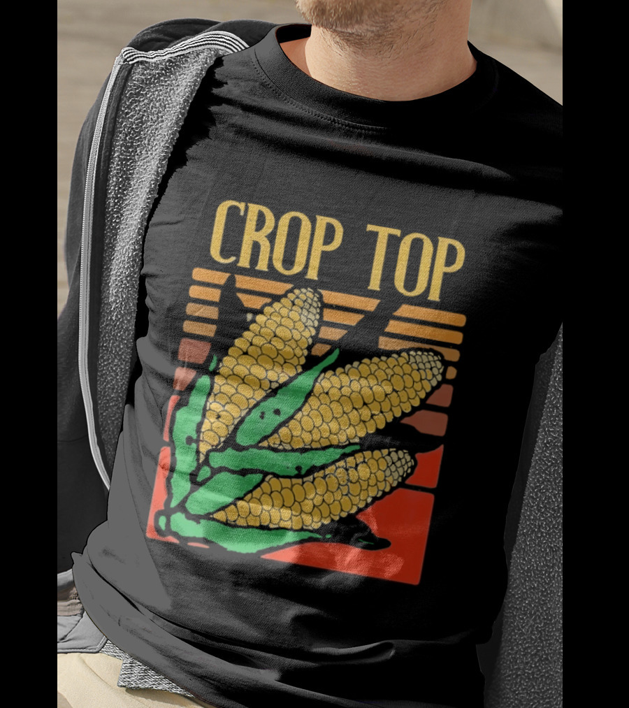 CROP TOP Corn Cobs Maize Sweetcorn Vegetable Agriculture Farm Harvest T-Shirt