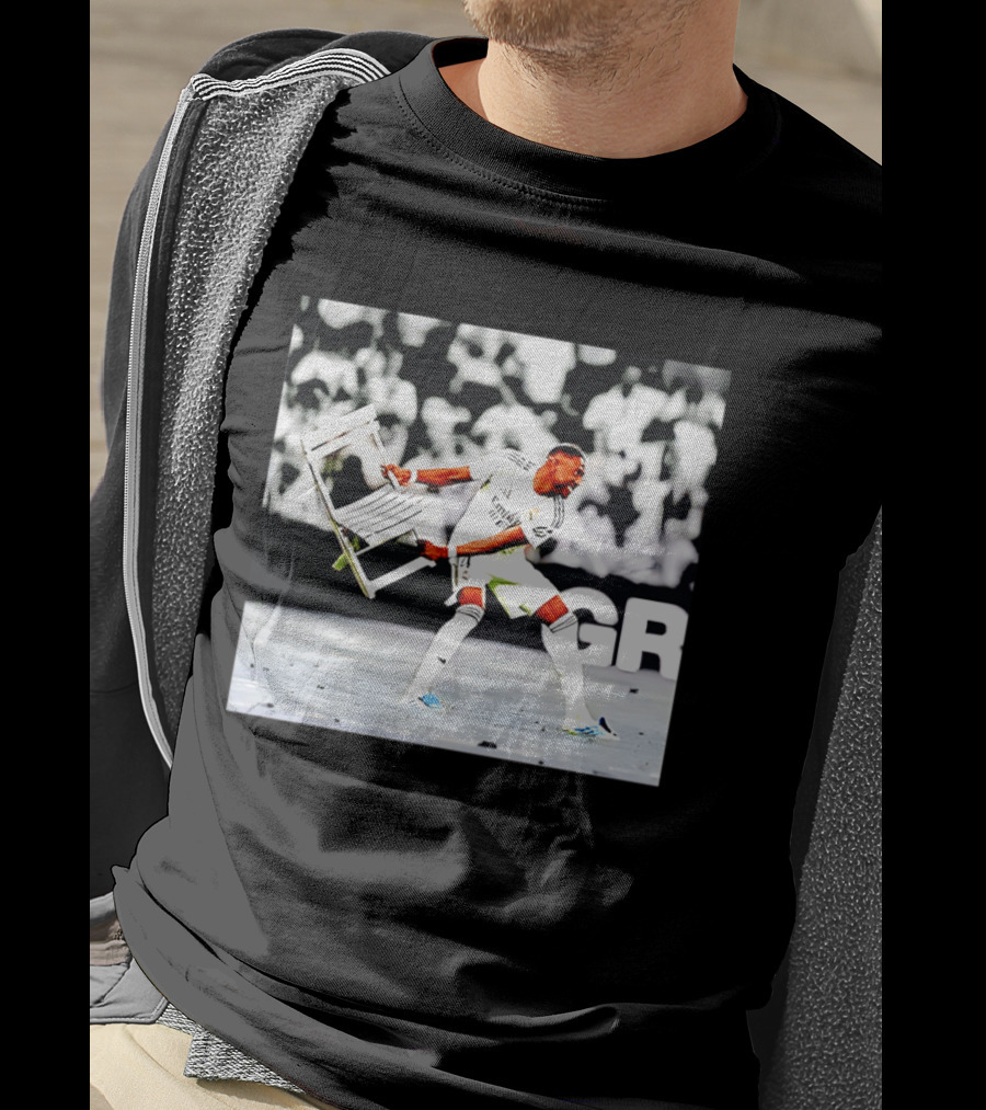 David Alaba Holding Chair On Soccer Field Image T-Shirt