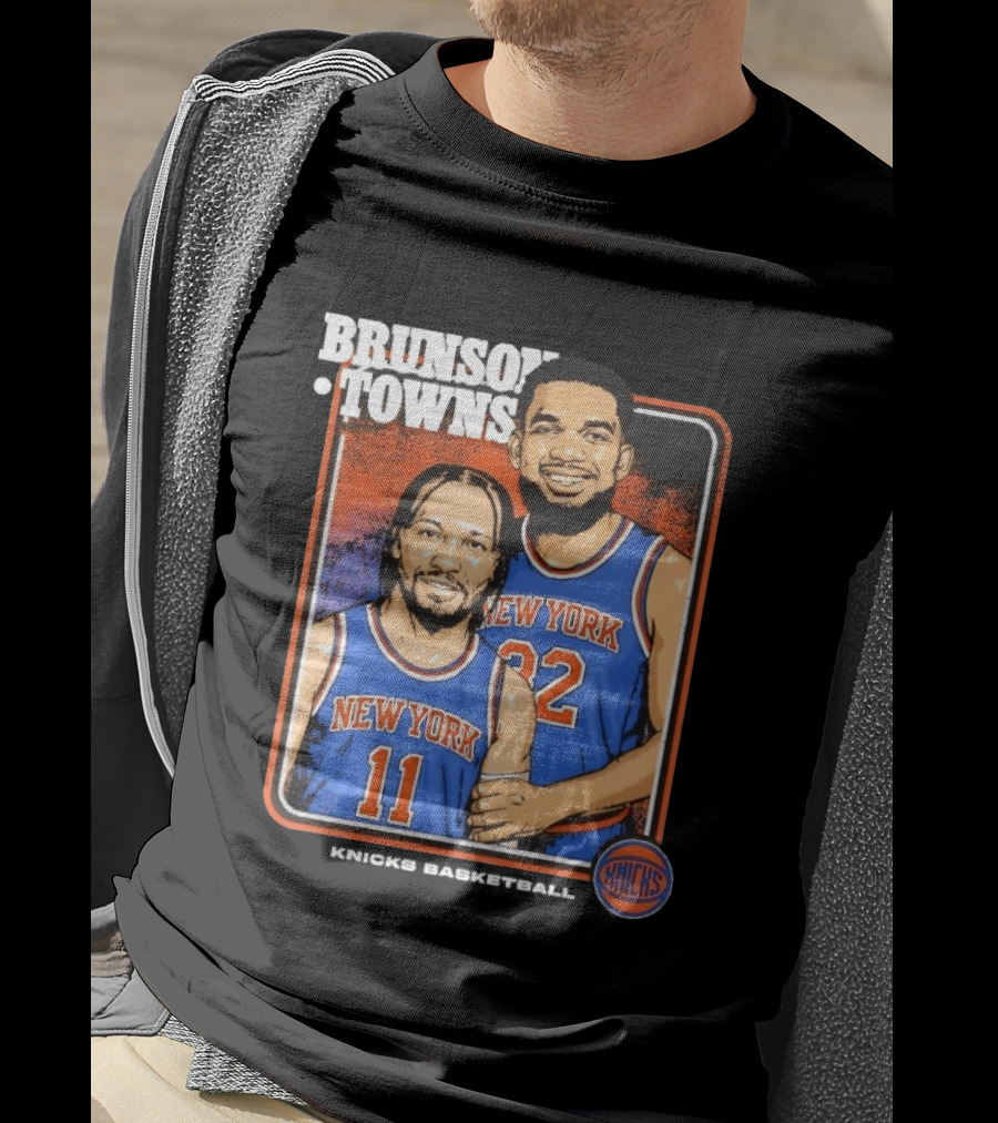 New York Knicks Brunson Towns Stepbrothers 32 11 T-Shirt