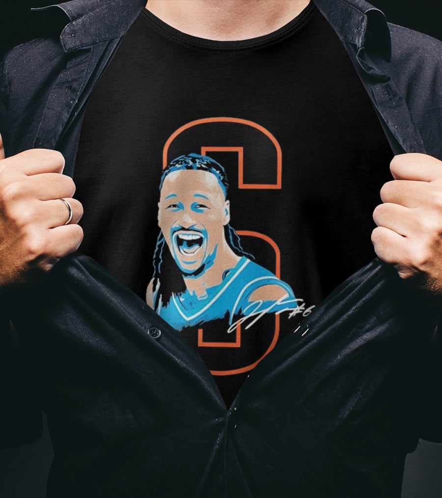 Jaylin Williams Number 6 Oklahoma City Thunder Basketball Signature T-Shirt