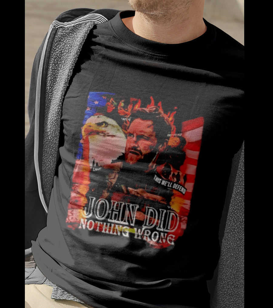 John Walker Marvel Falcon Winter Soldier This We'll Defend American Flag Eagle T-Shirt