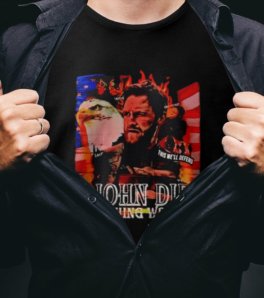 John Walker Marvel Falcon Winter Soldier This We'll Defend American Flag Eagle T-Shirt
