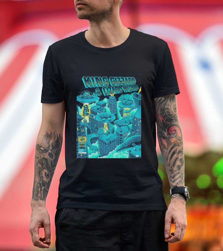 King Gizzard And The Lizard Wizard Forest Hills Stadium New York 2026 Event Reptilians Vs Alienoids August 20 21 T-Shirt