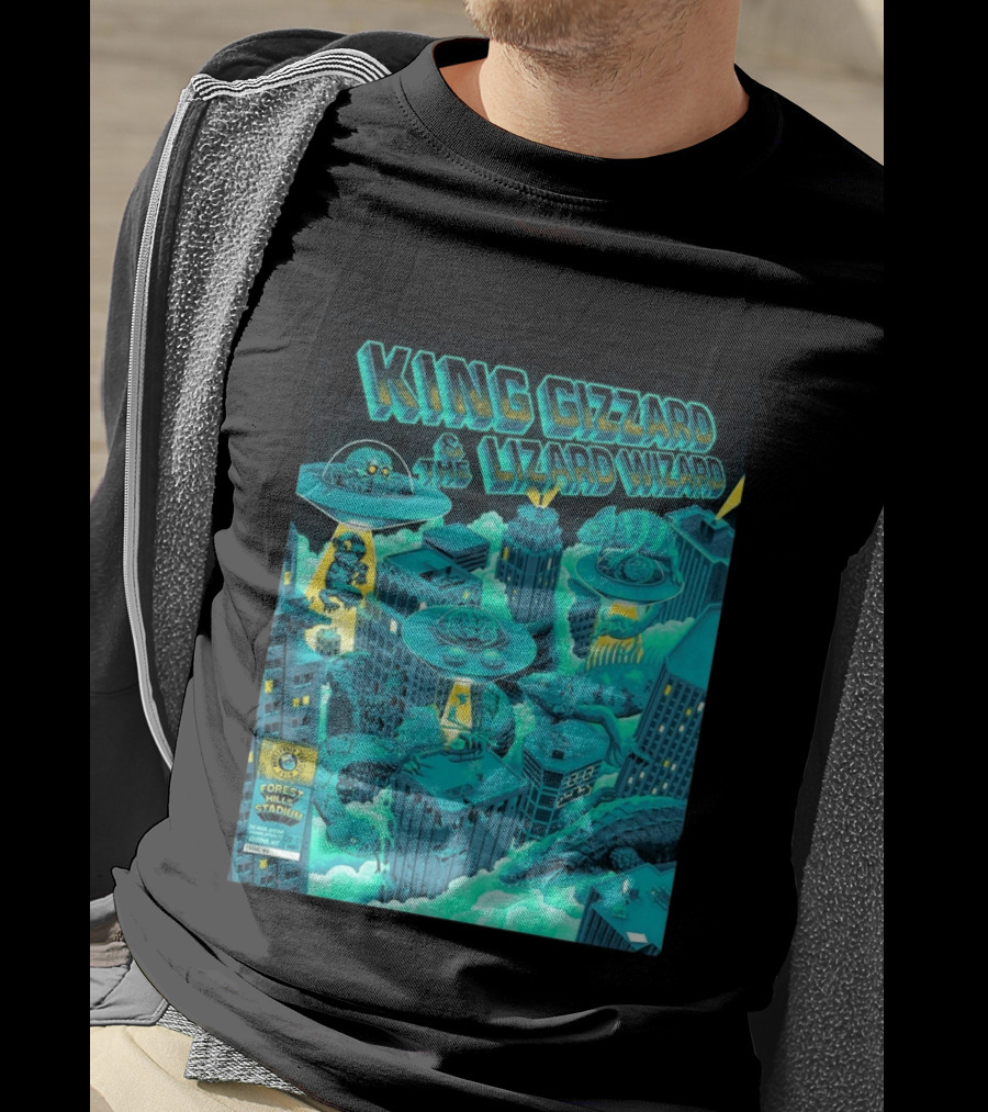 King Gizzard And The Lizard Wizard Forest Hills Stadium New York 2026 Event Reptilians Vs Alienoids August 20 21 T-Shirt