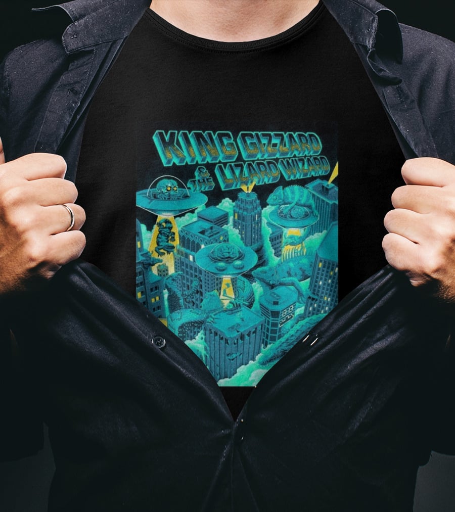 King Gizzard And The Lizard Wizard Forest Hills Stadium New York 2026 Event Reptilians Vs Alienoids August 20 21 T-Shirt