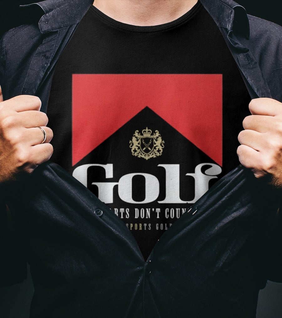 Golf Darts Don't Count Old Time Sports Apparel Crest T-Shirt