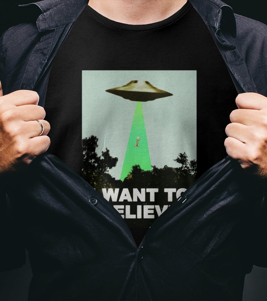 Premiun Spurs I Want To Believe UFO Trophy T-Shirt