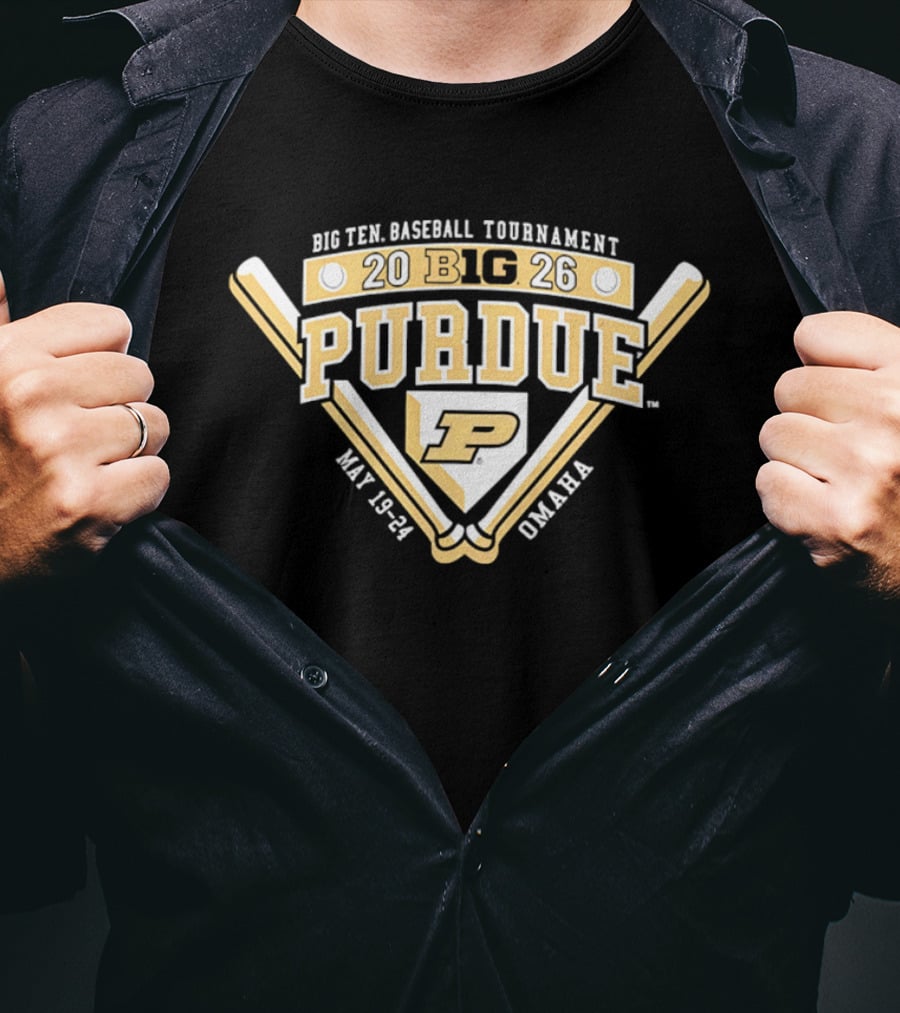 2026 Purdue Boilermakers Big Ten Baseball Tournament Omaha May 18 24 T-Shirt