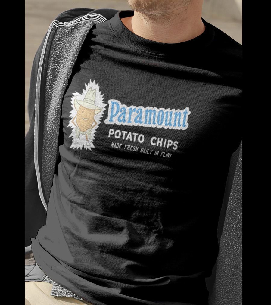 Paramount Potato Chips Made Fresh Daily In Flint Cowboy T-Shirt