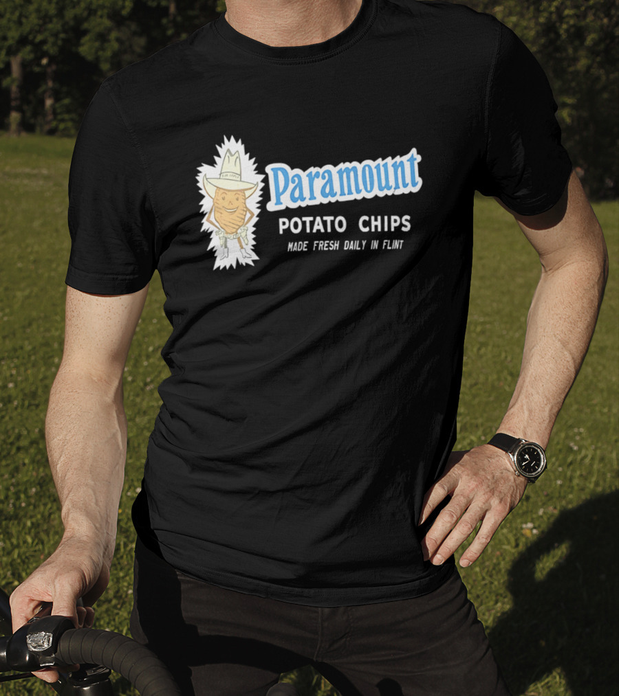 Paramount Potato Chips Made Fresh Daily In Flint Cowboy T-Shirt