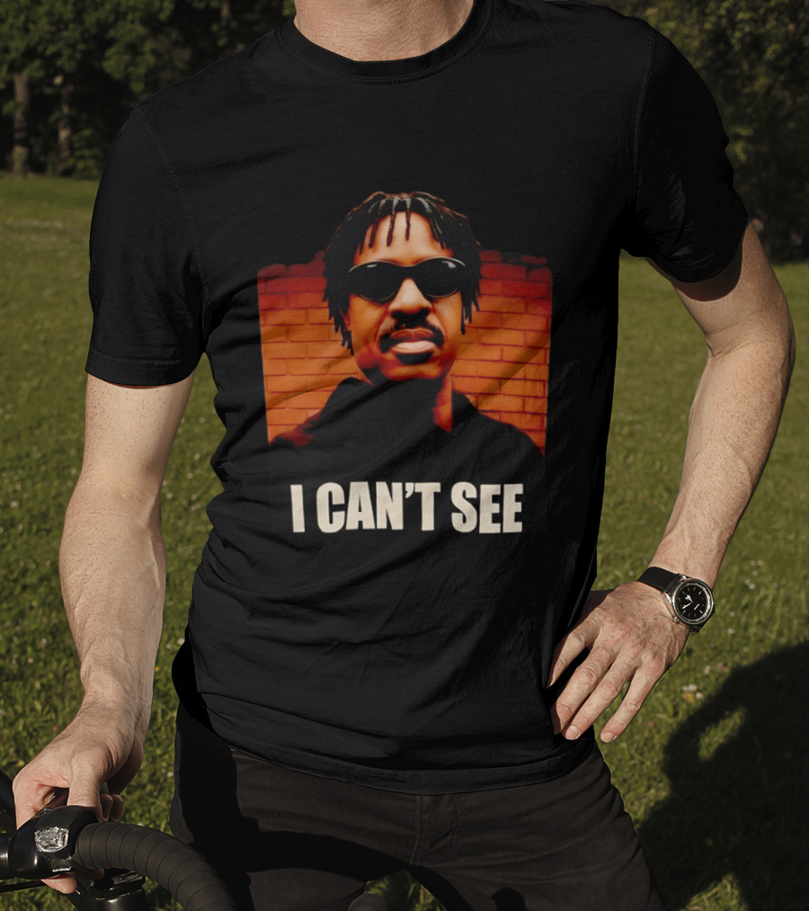 Stevie Wonder Motown R&B Soul Music Legend Singer Songwriter Parody I Can't See T-Shirt