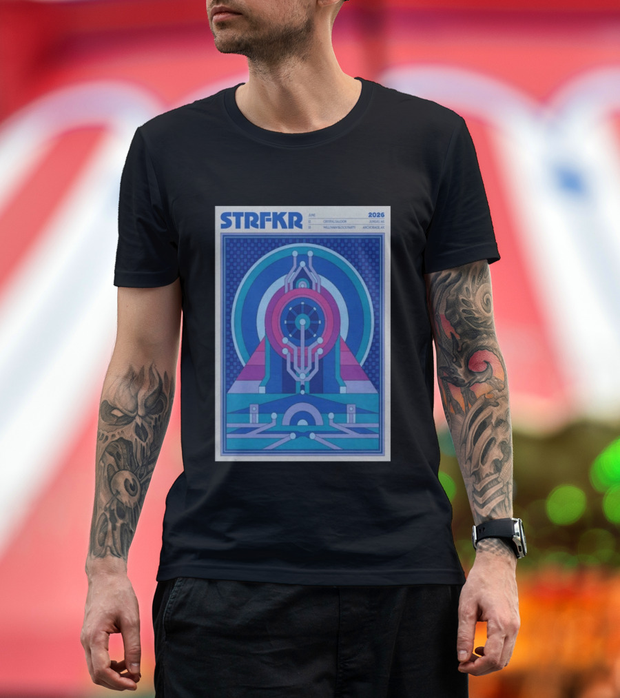 STRFKR June 2026 Alaska Tour Crystal Saloon Jambell Whale Navy Block Party Anchorage T-Shirt