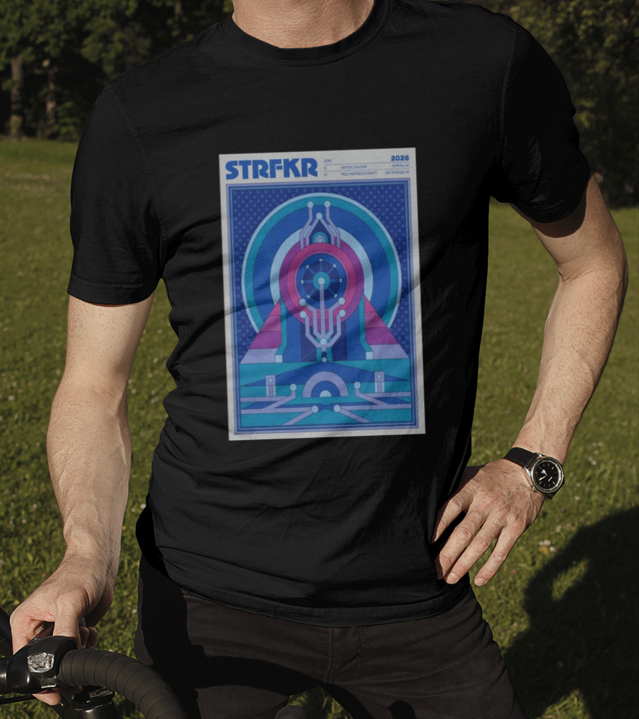 STRFKR June 2026 Alaska Tour Crystal Saloon Jambell Whale Navy Block Party Anchorage T-Shirt