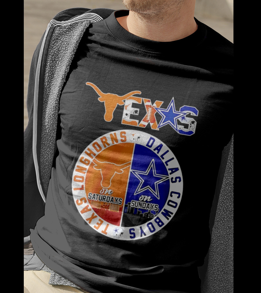 Texas Longhorns Dallas Cowboys Game Day Weekend Saturdays Sundays T-Shirt