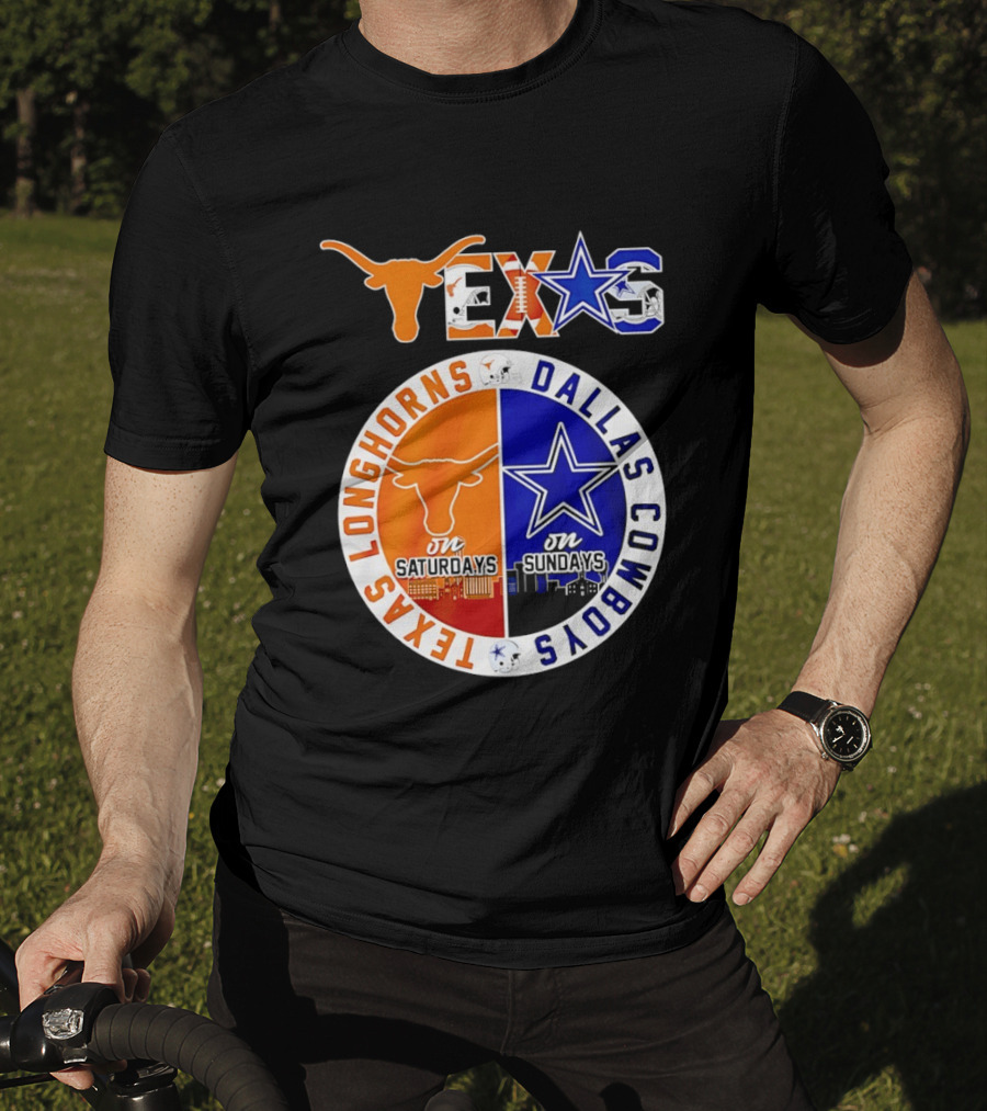 Texas Longhorns Dallas Cowboys Game Day Weekend Saturdays Sundays T-Shirt