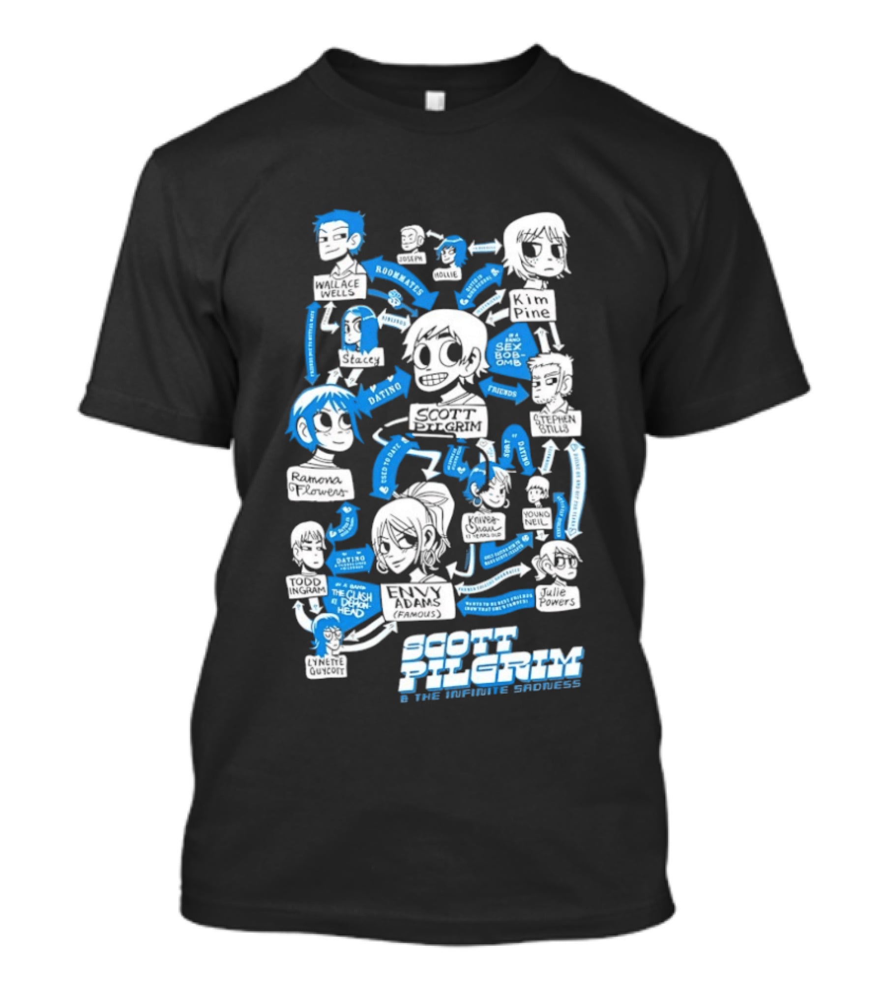 Scott Pilgrim Roommates Dating Sex Bob Omb Clash Demon Head T-Shirt