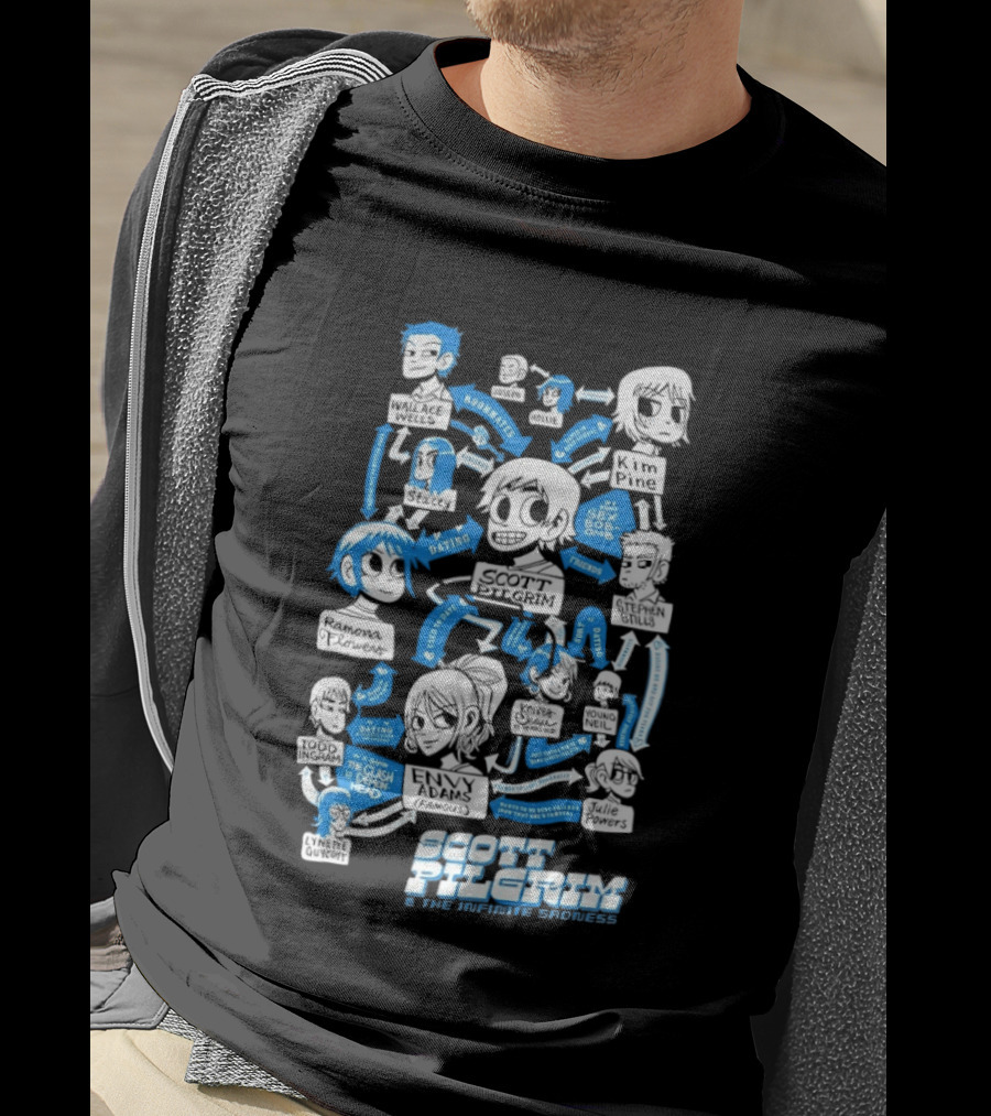 Scott Pilgrim Roommates Dating Sex Bob Omb Clash Demon Head T-Shirt