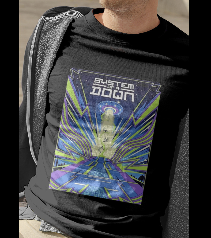 UFO Spaceship System Of A Down CDMX Mexico At Estadio GNP Seguros T-Shirt