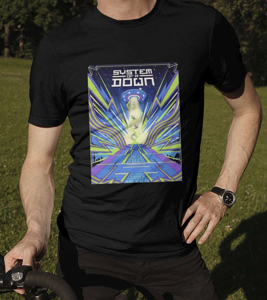 UFO Spaceship System Of A Down CDMX Mexico At Estadio GNP Seguros T-Shirt