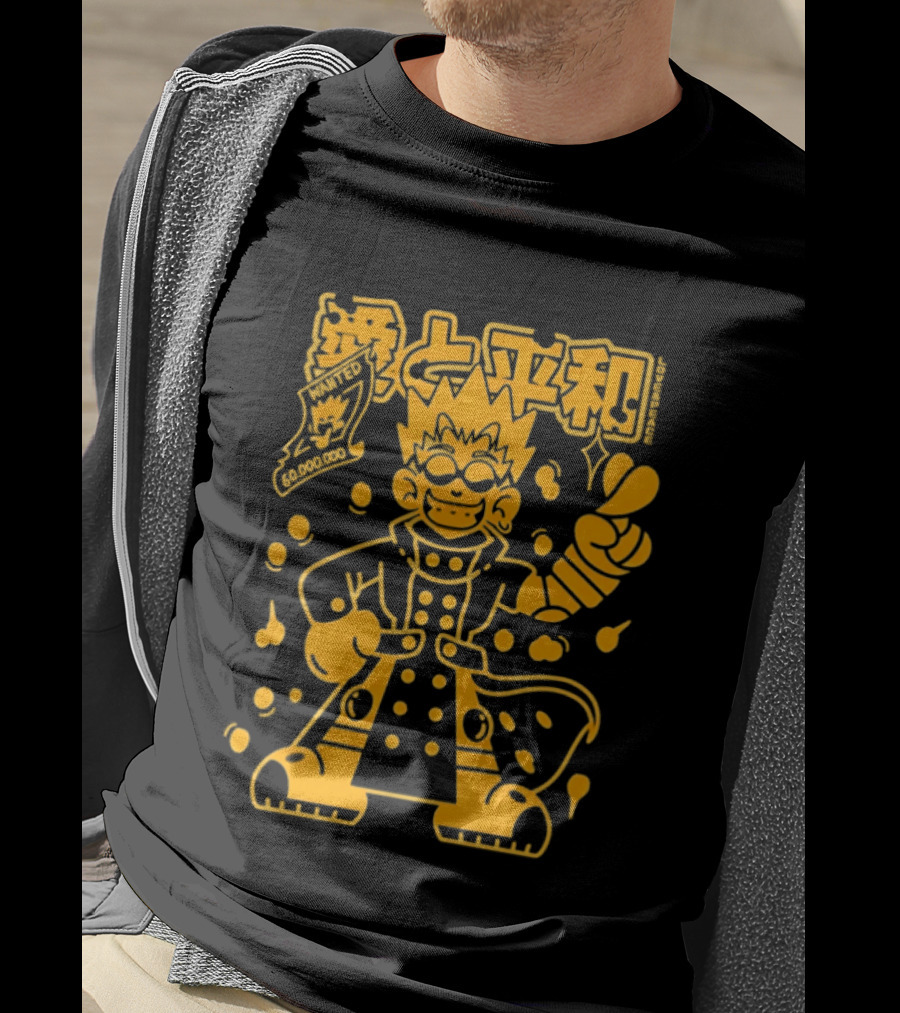 Vash The Stampede Trigun Love And Peace Japanese Text Anime T-Shirt