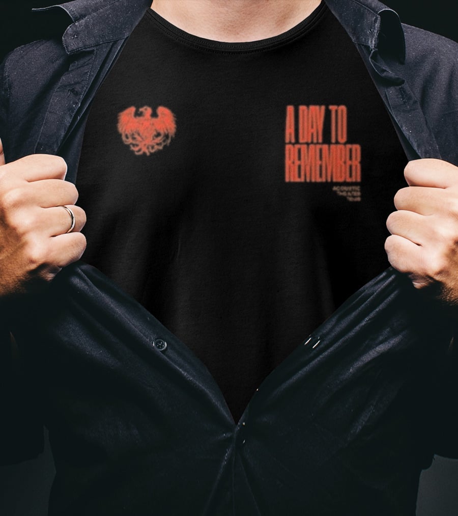 A Day To Remember Reassembled The Acoustic Theater Tour Orange Heart T-Shirt