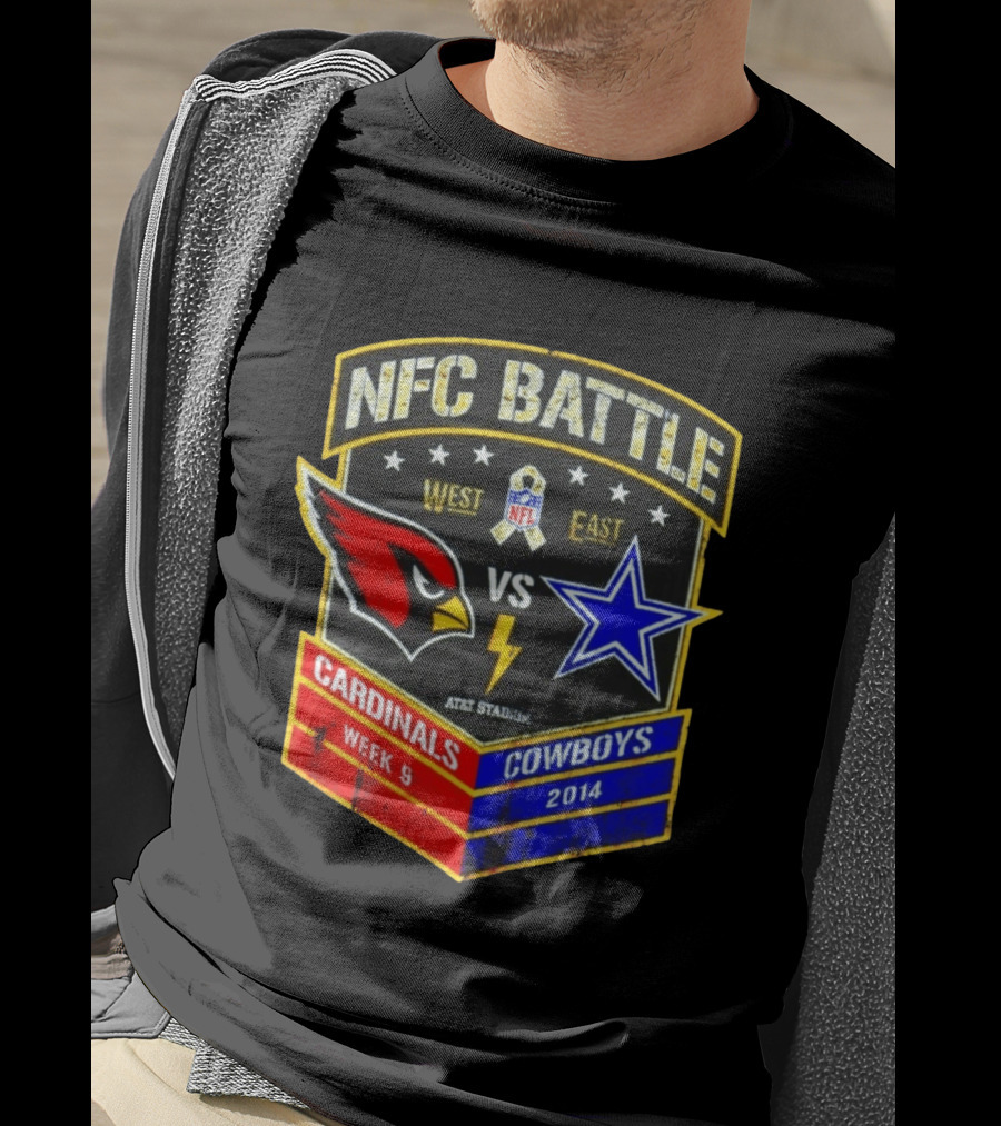 NFC Battle Cardinals Vs Cowboys 2014 Week 9 West East AT&T Stadium T-Shirt