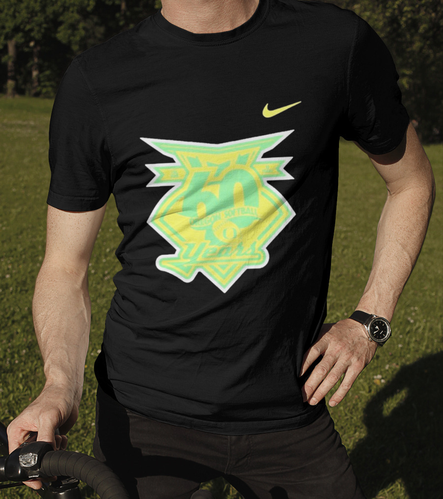 Oregon Softball 60 Years Anniversary Club Nike T-Shirt