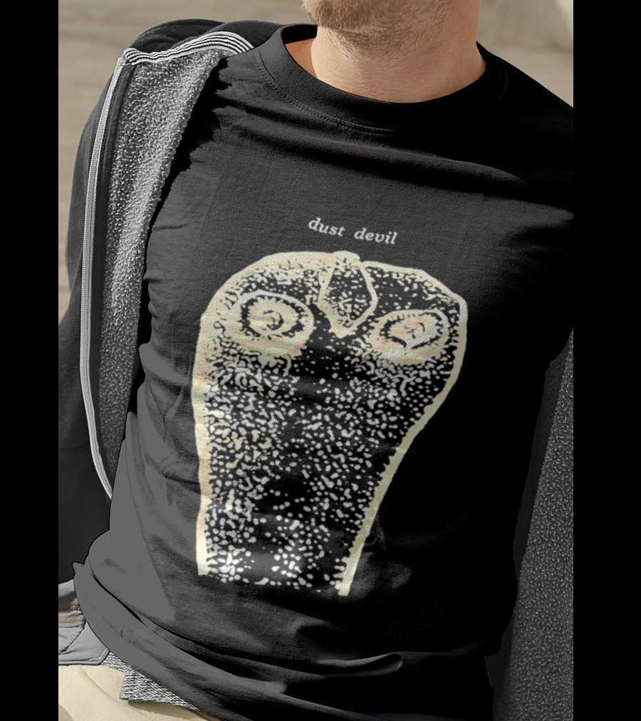 Dust Devil Abstract Face Design In Earthy Tones T-Shirt