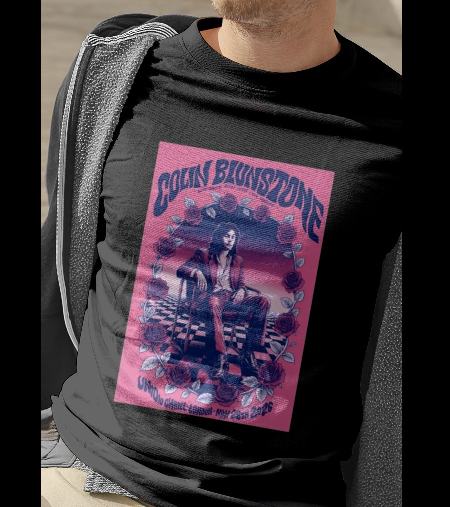 Colin Blunstone Union Chapel London May 28th 2026 With Special Guest Jesse Lynn Madera Roses And Stage Checkerboard T-Shirt