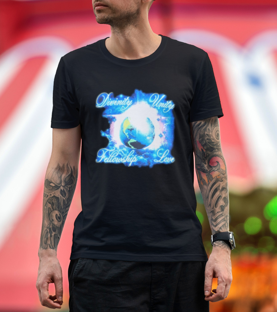 Divinity Unity Fellowship Love Earth Glow T-Shirt