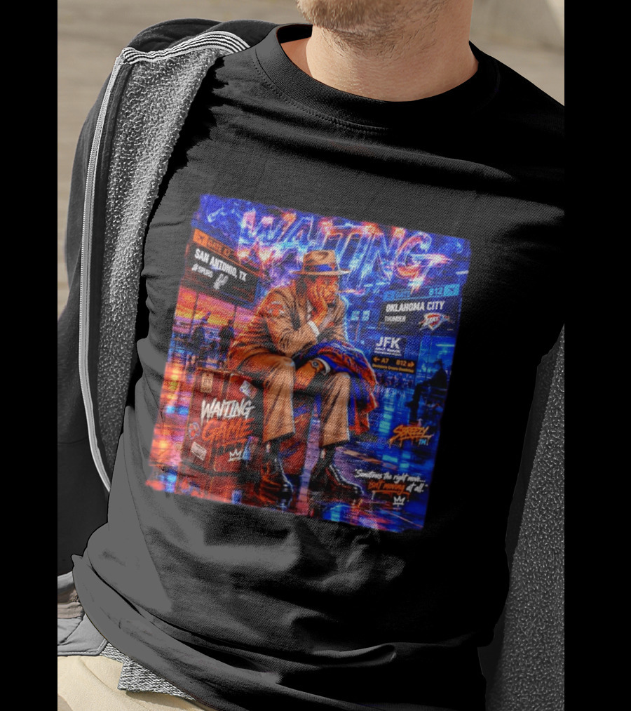 Waiting Game JFK Decisions San Antonio OKC Spurs Thunder T-Shirt