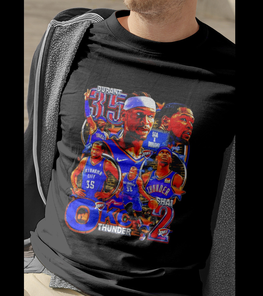 Oklahoma City Thunder Durant 35 Shai 2 OKC Team T-Shirt