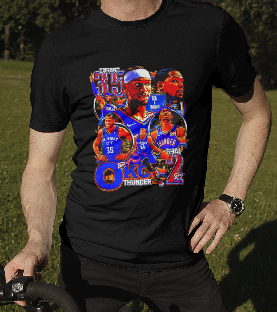 Oklahoma City Thunder Durant 35 Shai 2 OKC Team T-Shirt