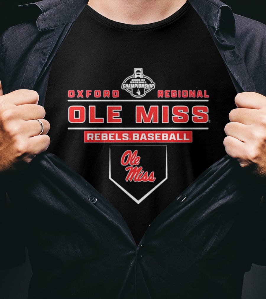 Ole Miss Rebels Baseball Oxford Regional 2026 T-Shirt