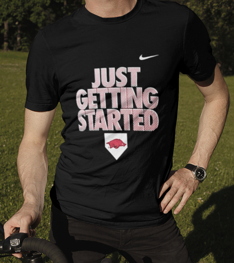 Nike Just Getting Started Arkansas Razorbacks Women's Softball T-Shirt